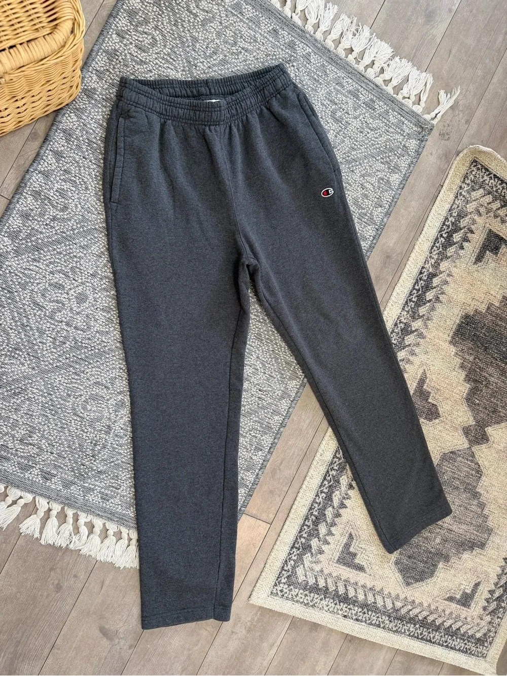 Champion Men's Dark Charcoal Heather Jogger Sweatpants Size Medium